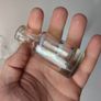 160 - Set of 5 Vintage Clear Glass Decorative Collectible Cork Top Bottles Image 8