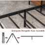 Double Bed Frame with Wooden Headboard Image 6