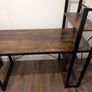 Industrial style desk with integrated shelving Image 2