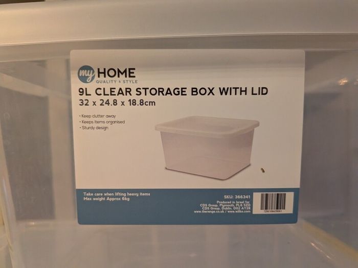 Complete Set of 7 Heavy-Duty Clear Plastic Storage Boxes (9L to 80L)