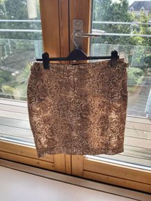 Gerard Darel Cotton Leopard Print Skirt Sz 44