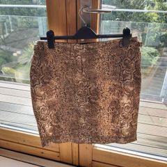 Gerard Darel Cotton Leopard Print Skirt Sz 44