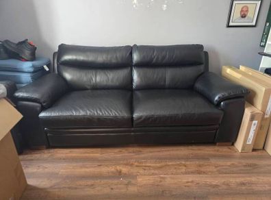 3 seater leather sofa