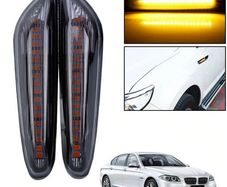 2pcs Of Smoke LED Turn Signal Side Marker Light Blinker Lamp for BMW