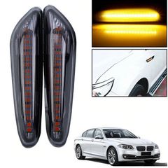 2pcs Of Smoke LED Turn Signal Side Marker Light Blinker Lamp for BMW