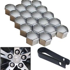 20Pcs 17mm 19mm 21mm Car Alloy Wheel Nut Caps Protection Covers Caps Anti-Rust Auto Hub Screw Cover Car Tyre Nut Bolt Exterior Decoration