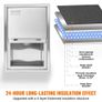 Drop in Ice Chest, 46 cm L x 30.5 cm W x 36.8 cm H Stainless Steel Ice Cooler, Commercial Ice Bin with Sliding Cover, 38.7 L Outdoor Kitchen Image 2