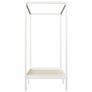 Canopy Bed Frame with 2 Drawers White Solid Pine Wood 90x200cm Image 4