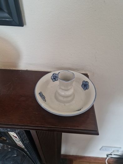 pottery candle holder