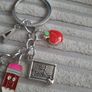 number 1 teacher charm keyring Image 2