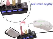 High Speed 4 Port USB HUB 2.0 Multi Splitter Expansion Desktop PC Laptop Adapter