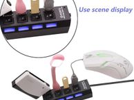 main image for ad High Speed 4 Port USB HUB 2.0 Multi Splitter Expansion Desktop PC Laptop Adapter