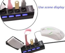 High Speed 4 Port USB HUB 2.0 Multi Splitter Expansion Desktop PC Laptop Adapter
