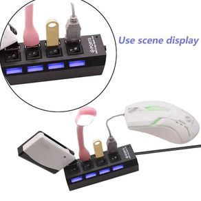 High Speed 4 Port USB HUB 2.0 Multi Splitter Expansion Desktop PC Laptop Adapter