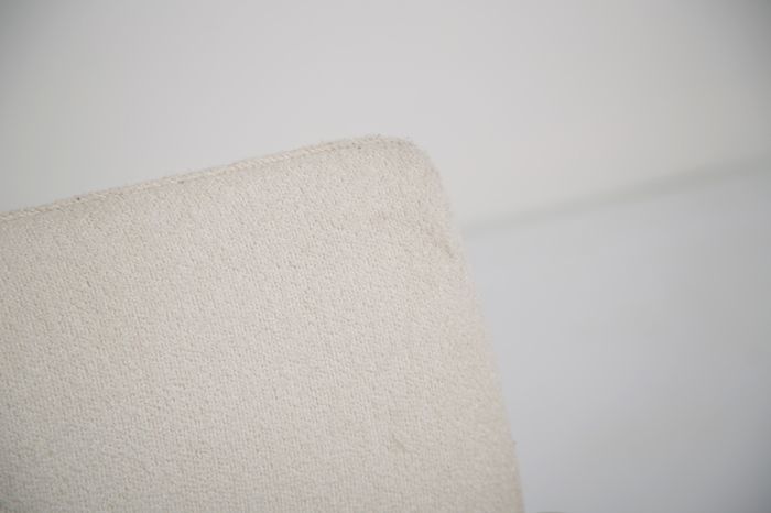 Vintage Danish Teak and White Boucle Armchair by Grete Jalk, 1960s.