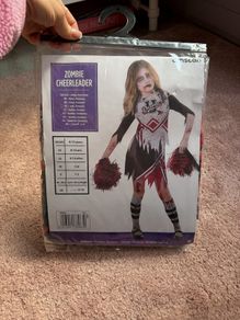 Zombie cheerleader halloween costume 9/10