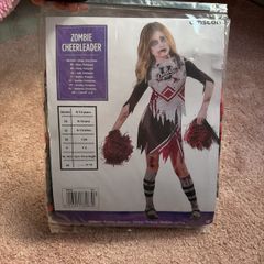 Zombie cheerleader halloween costume 9/10