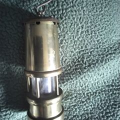 old brass miners lamp