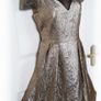 Coast Jiana Metallic Bardot Gold Dress Image 9