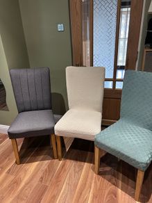 4 chairs with covers