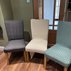 4 chairs with covers