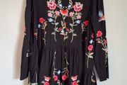 Chicwish Black Embroidered Dress