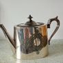 Antique Victorian James Dixon & Sons Silver Pleated Teapot. Image 2