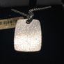 Hallmarked Silver Heavy Rectangle Tag Pendant & Chain Image 2