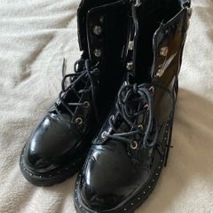 Black Patent boots size 7
