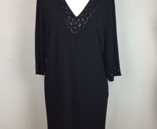 Monsoon Ladies Black Tunic Dress with Sequin Detail size 18 includes post