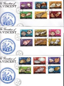 1974 The Grenadines of St Vincent Shells and Molluscs Definitive Stamps Official First Day Cover (FDC)