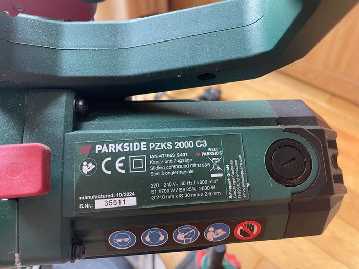 Parkside MPRZ 2000 sliding compound mitre saw