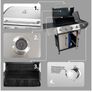 Ibiza Silver Gas BBQ 4/1 Burner Powerhouse Image 2