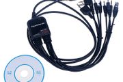 8 in 1 Computer USB Programming Cable for kenwood For baofeng motorola yaesu for icom Handy walkie talkie car radio CD Software