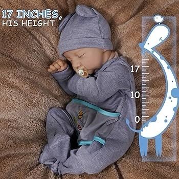 NEW SALE | Reborn Dolls Boy - 17 Inches Handmade Washable Reborn Babies Soft Vinyl Body