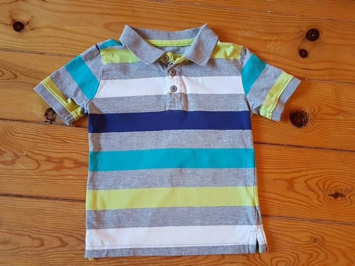 Age 5 Striped Polo Shirt Teeshirt