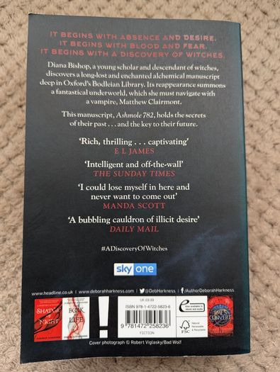 A Discovery of Witches Deborah Harkness Fantasy Paperback Headline 2018