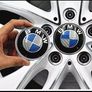 x4 BMW 68mm Carbon Blue/silver centre caps Image 2