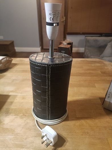 (Move out sell-see my other low priced ads) Table Lamp with Faux Leather Base