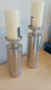 Meadows and byrnes candle holders x2