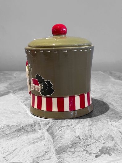 New Festive Ceramic Santa Christmas Cookie Jar