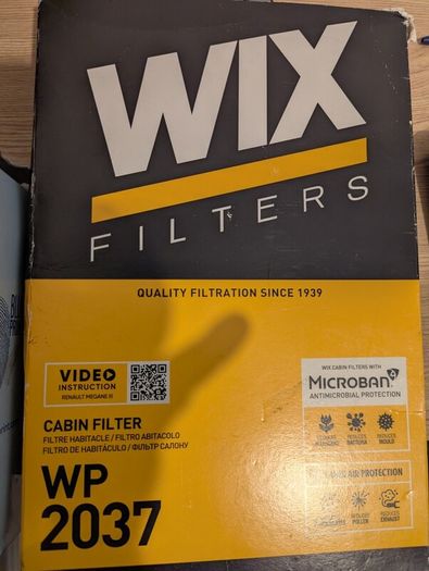 Wix Cabin Filter and Blue Print fuel filter