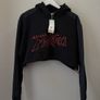 ADIDAS X FIORUCCI Black Cropped Sweatshirt Hoodie Size 10! Image 2