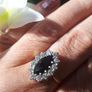 Vintage Gold Sapphire Cluster Ring Image 2