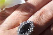 Vintage Gold Sapphire Cluster Ring