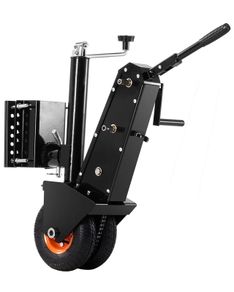 Trailer Dolly, 500lbs Tongue Weight Capacity, 13 inch-23.2 inch Height Adjustable Trailer Mover Dolly, 9-inch Pneumatic Rubber Tire, Manual or Electric Wrench Drive, for Moving RV Trailer