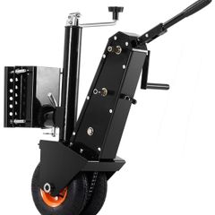 Trailer Dolly, 500lbs Tongue Weight Capacity, 13 inch-23.2 inch Height Adjustable Trailer Mover Dolly, 9-inch Pneumatic Rubber Tire, Manual or Electric Wrench Drive, for Moving RV Trailer