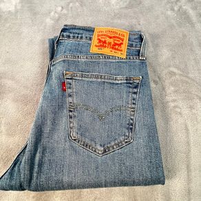 Levis 505 Mens Jeans W34 L30 Light Blue Denim Straight Leg Button Fly