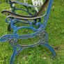 Old Heavy Cast Iron Garden Bench Ends Image 6