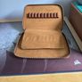 Galen Leather 20 pen zip storage case Crazy Horse leather Image 2
